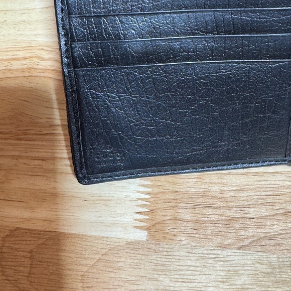 Black Gucci Canvas Wallet with Gold Horsebit - Picture 8 of 10